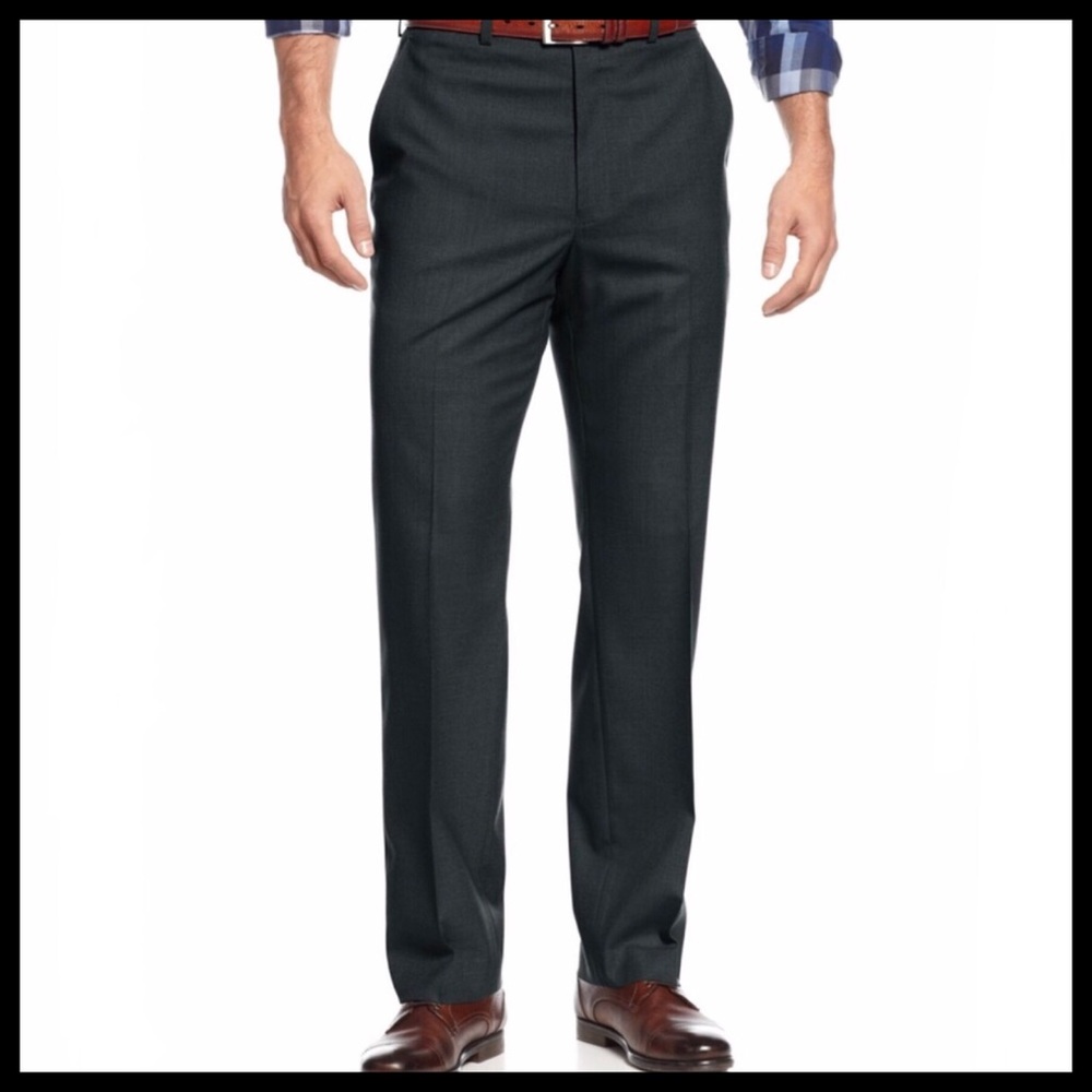 MICHAEL KORS SOLID CLASSIC FIT STRETCH DRESS PANTS - Picture 1 of 2